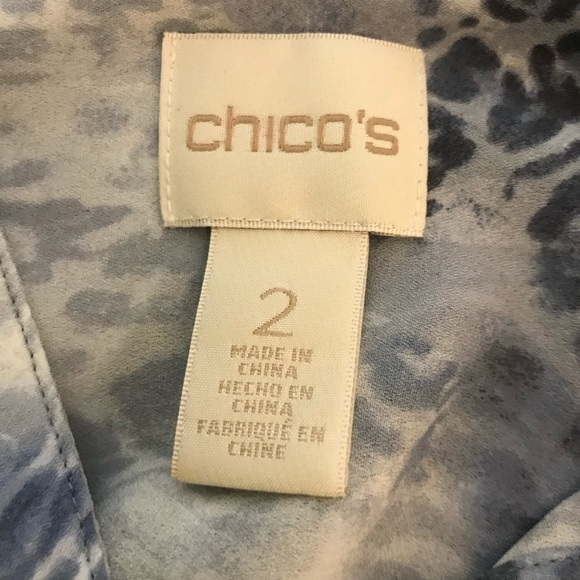 Chico’s Cool Ocelot Jody Print Top Blouse 2/Large‎ - Picture 3 of 7